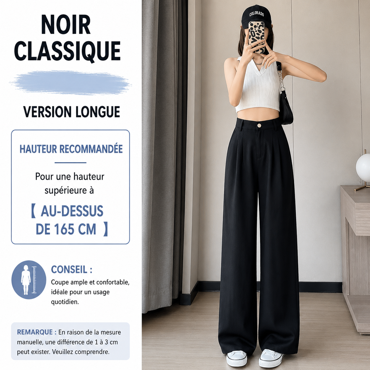 Pantalon Large Femme en Lin – Taille Haute & Coupe Fluide