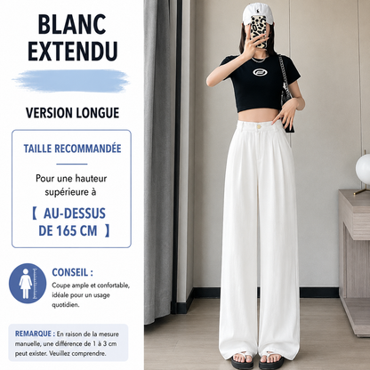 Pantalon Large Femme en Lin – Taille Haute & Coupe Fluide
