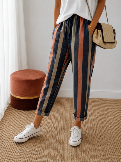Pantalon Femme Coton-Lin – Confort & Légèreté