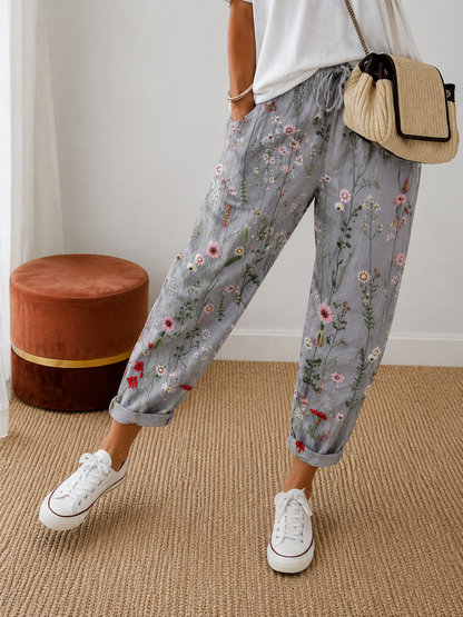 Pantalon Femme Coton-Lin – Confort & Légèreté