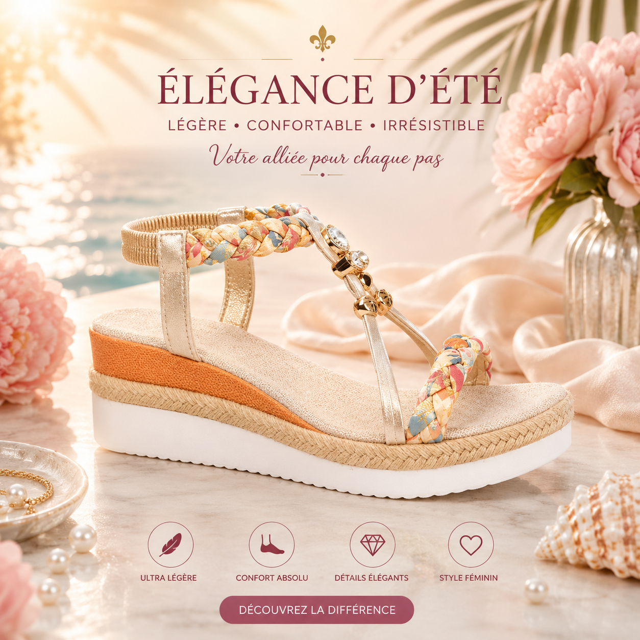 Sandales perles chic
