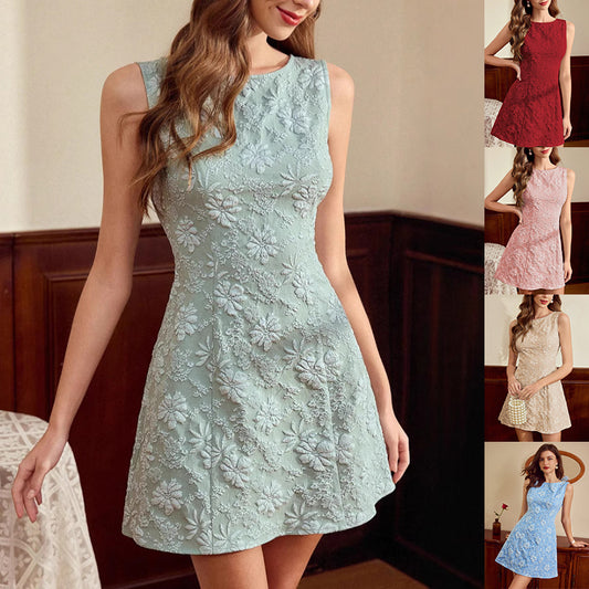 Robe femme bleu clair élégante sans manches