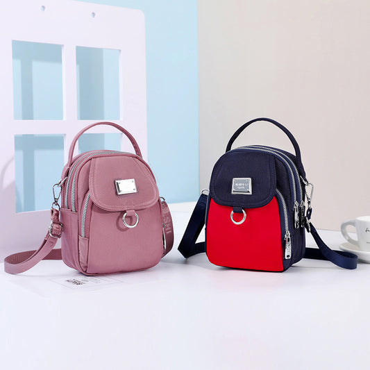 Petit sac bandoulière femme rose et rouge