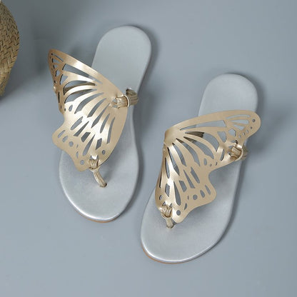 Sandales femme beiges et dorées à brides